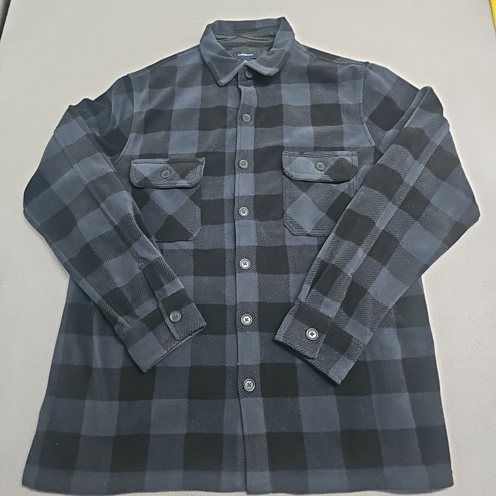 Croft & Barrow Flannel Jacket Coat Fleece Men's L Shacket Outdoor Casual Comfort